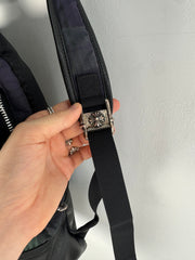EXTREMELY RARE EARLY 2000'S ALPINE PLAID CROSS PATCH MOTO BACKPACK