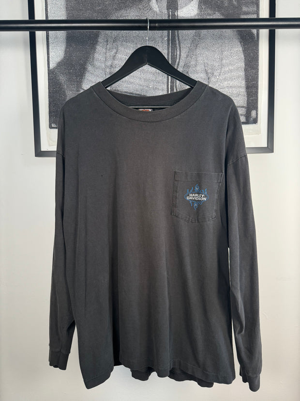 ICONIC CYBER ICE FLAME / EVIL POLAR BEAR HARLEY DAVIDSON ALASKA LONG SLEEVE
