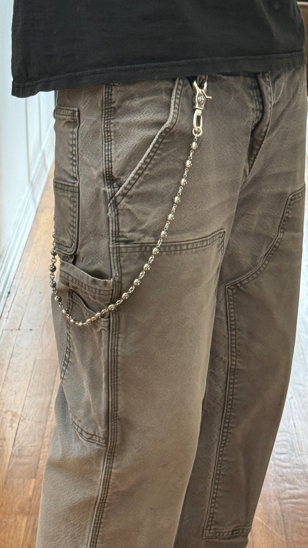 ULTIMATE GRAIL LONGEST SIZE 2022 VIP SPECIAL ORDER 26-LINK CROSS BALL WALLET CHAIN IN .925 SILVER