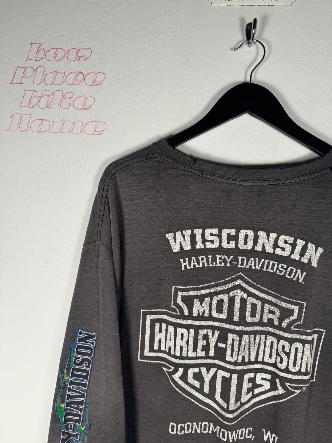 THRASHED 90'S HARLEY DAVIDSON ULTRA-FADED CYBER BLUE GREEN FLAME