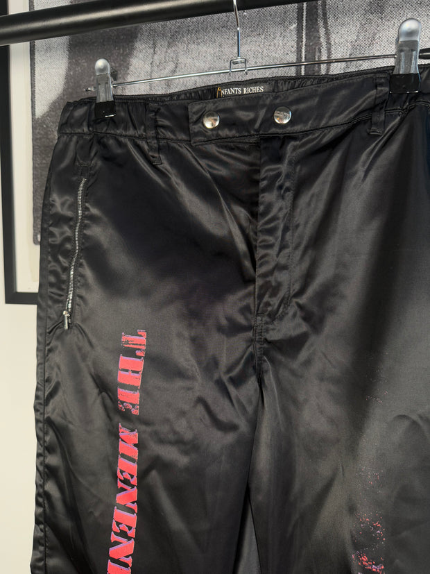 ICONIC FALL/WINTER 2019 "MENENDEZ MURDER TRIAL" ITALIAN NYLON SHOOTER PANTS