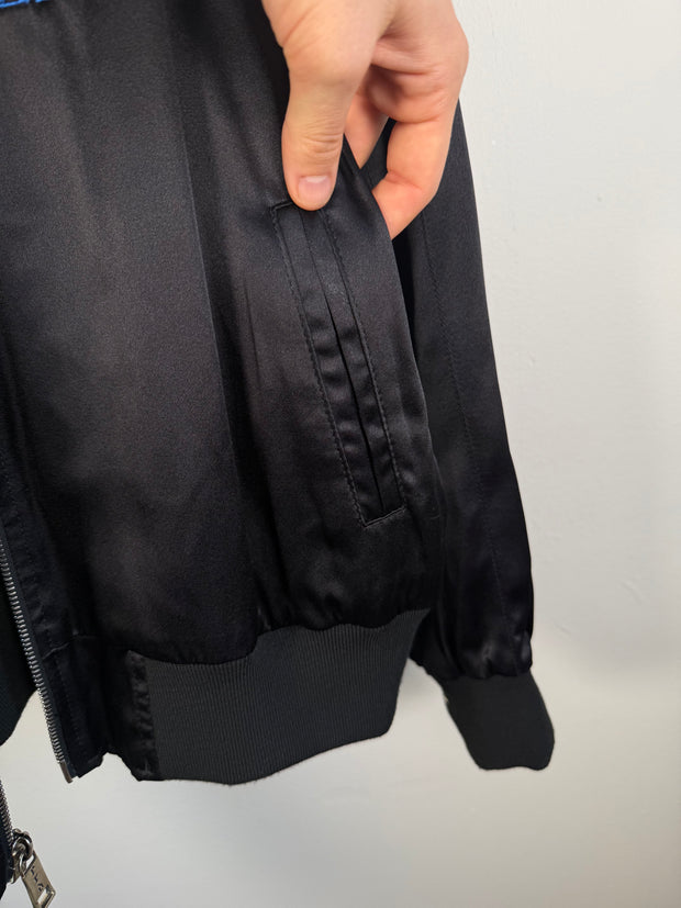 THE LAST BRAND NEW w/ TAGS ICONIC PRE-SPRING 2017 "GERMS" SILK BOMBER