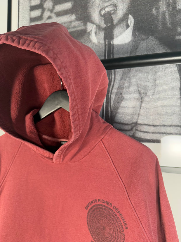 RARE SPRING/SUMMER 2020 MAROON OVER-DYED “CRY FOR HELP” MEGA OVERSIZED HOODIE