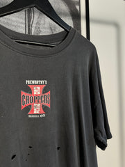 90'S THRASHED GLITTER EFFECT ATLANTA WEST COAST CHOPPERS BOOTLEG "FOXWORTHY'S REDNECK CHOPPERS" SHIRT