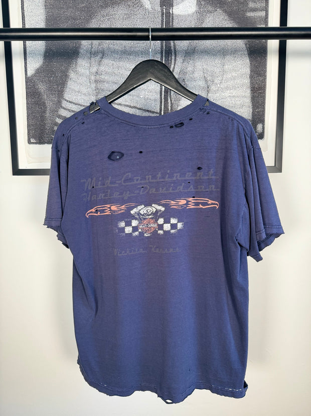 90'S BLOWN OUT HARLEY DAVIDSON WICHITA EAGLE SHIRT