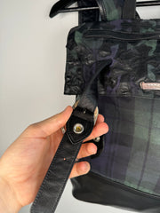 EXTREMELY RARE EARLY 2000'S ALPINE PLAID CROSS PATCH MOTO BACKPACK