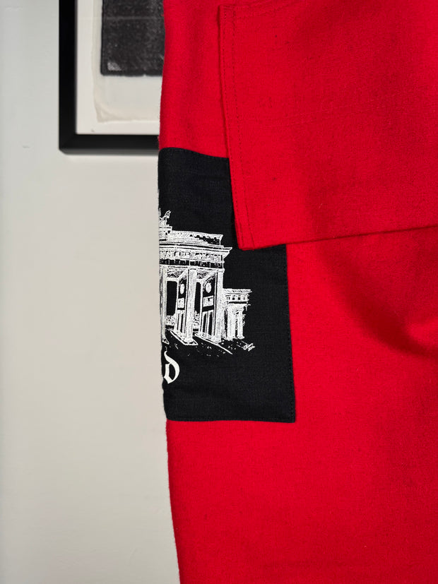 RARE FALL/WINTER 2017 MELTON WOOL "BRANDENBURG GATE" PATCH PANTS