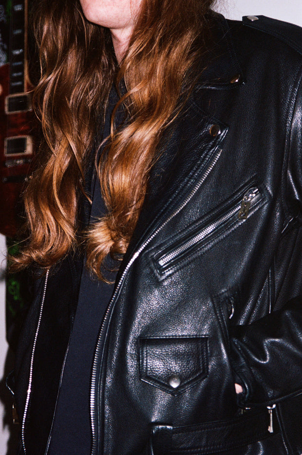 1 of 15 Spring/Summer 2015 "Stop Having Fun" Hand-Painted Leather Jacket