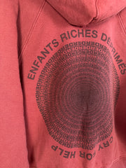 RARE SPRING/SUMMER 2020 MAROON OVER-DYED “CRY FOR HELP” MEGA OVERSIZED HOODIE