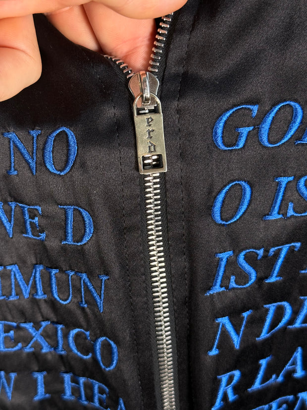 THE LAST BRAND NEW w/ TAGS ICONIC PRE-SPRING 2017 "GERMS" SILK BOMBER
