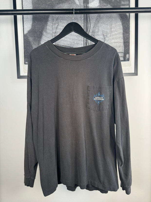 ICONIC CYBER ICE FLAME / EVIL POLAR BEAR HARLEY DAVIDSON ALASKA LONG SLEEVE