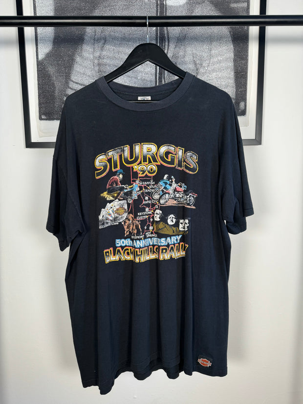 1990 HARLEY DAVIDSON STURGIS MOTORCYCLE BLACK HILLS RALLY IN ATHLETE SIZE