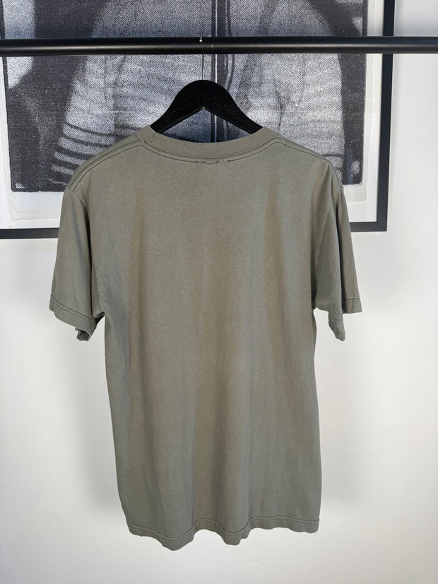 INSANELY RARE ICONIC 90s PORN STAR SKATEBOARDS ARMY GREEN LOGO SHIRT