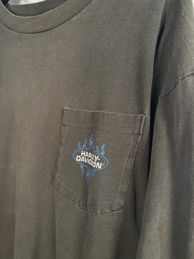 ICONIC CYBER ICE FLAME / EVIL POLAR BEAR HARLEY DAVIDSON ALASKA LONG SLEEVE