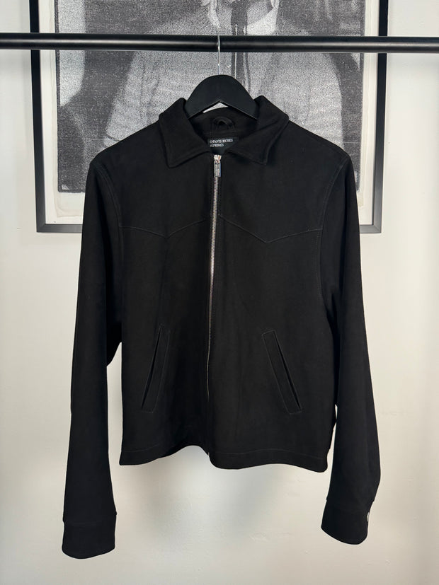 ICONIC FALL/WINTER 2023 SILK LINED LAMBSKIN SUEDE WESTERN JACKET