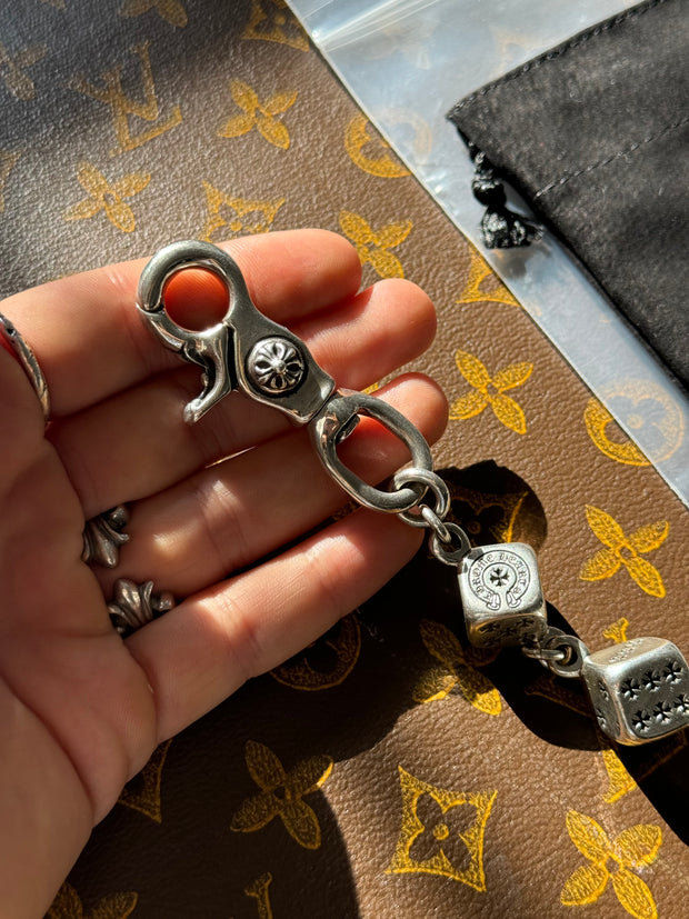 ULTIMATE GRAIL SPECIAL ORDER 18 INCH .925 SILVER "DICE" WALLET CHAIN