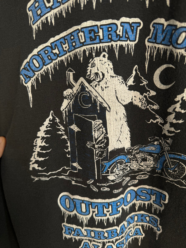 ICONIC CYBER ICE FLAME / EVIL POLAR BEAR HARLEY DAVIDSON ALASKA LONG SLEEVE