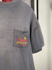 90’s INSANE THRASHED & FADED DOUBLE COLLAR “WINSTON RACING” POCKET SHIRT