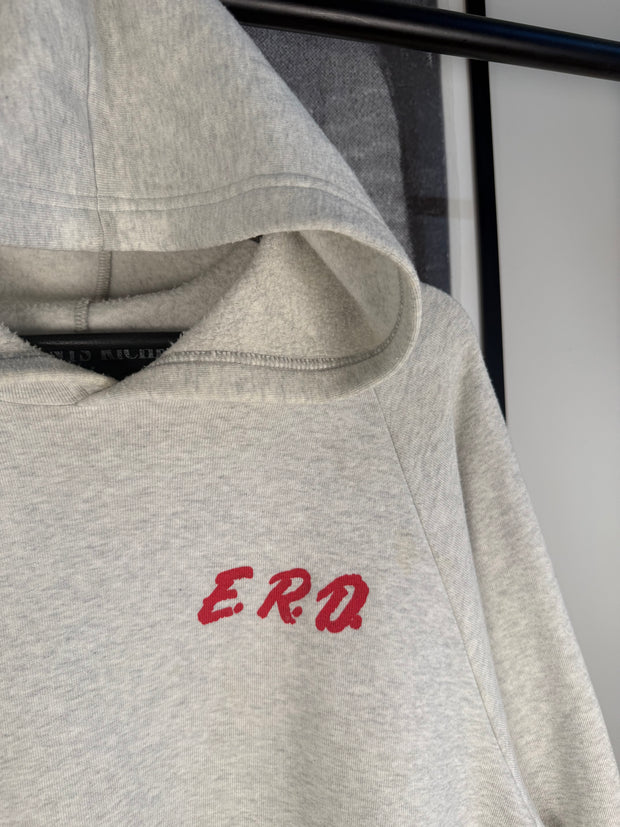 ULTIMATE GRAIL 1 of 1 AUTUMN/WINTER 2019 HAND-DRAWN “GLUE SNIFFER” D.A.R.E. PAINTED PATCHWORK HOODIE