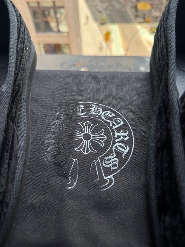 RARE 2025 DAGGER LOGO .925 SILVER CORDUROY MULE SLIPPERS w/ ORIGINAL BOX & RECEIPT (43)