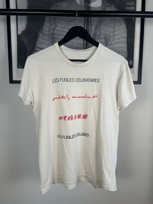 INCREDIBLE 80'S THE CELIBATE RIFLES ARABIC/CHINESE SPELLOUT SHIRT