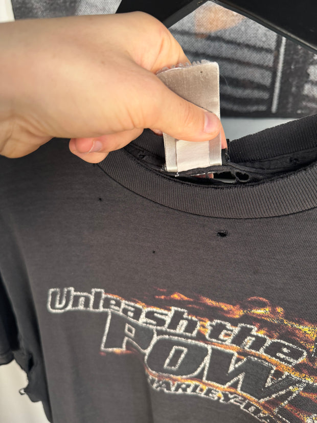 90'S THRASHED & FADED "UNLEASH THE POWER" HARLEY DAVIDSON SHIRT