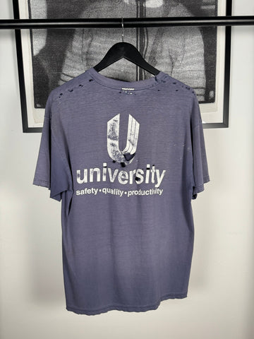 INSANE 90s THRASHED "UNIVERSITY: SAFETY, QUALITY, PRODUCTIVITY" POCKET TEE