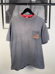 90’s INSANE THRASHED & FADED DOUBLE COLLAR “WINSTON RACING” POCKET SHIRT