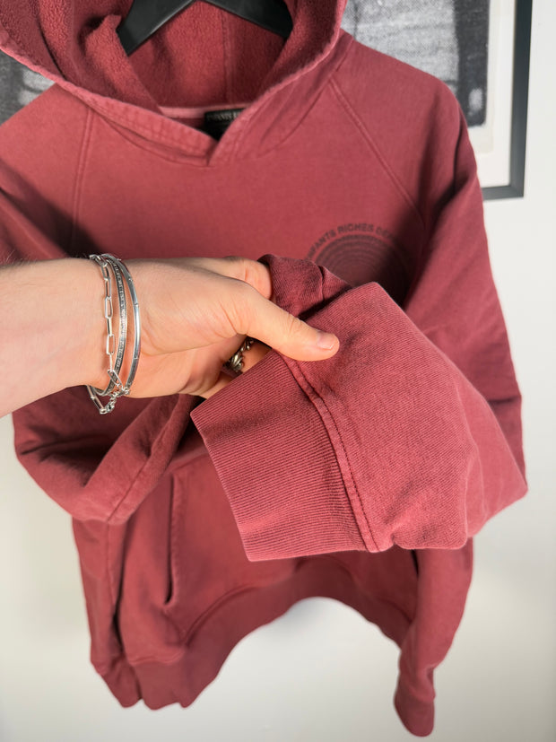 RARE SPRING/SUMMER 2020 MAROON OVER-DYED “CRY FOR HELP” MEGA OVERSIZED HOODIE