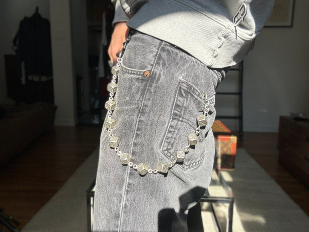 ULTIMATE GRAIL SPECIAL ORDER 18 INCH .925 SILVER "DICE" WALLET CHAIN
