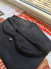 ULTIMATE GRAIL EARLY 2000'S "FUCK YOU" SLEEPING MASK IN .925 SILVER, SILK, & COWSKIN LEATHER w/ CARRYING CASE