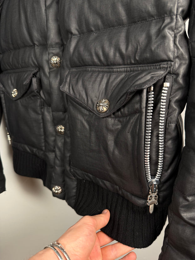ULTIMATE GRAIL EARLY 2000's MINK COLLAR WAXED COTTON UTILITY JACKET