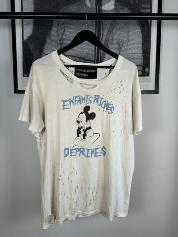 RARE GOLDEN ERA GRAIL 1 OF 25 HAND-DISTRESSED "SAD MICKEY" ANTONIOLI COLLAB SHIRT
