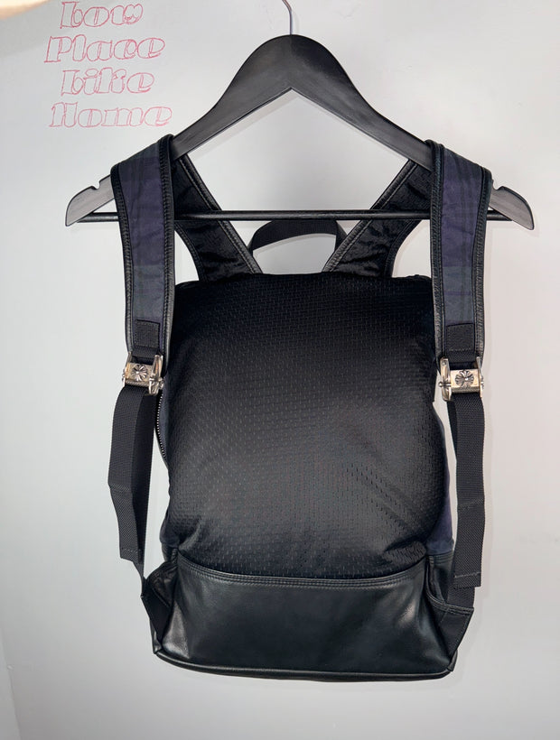 EXTREMELY RARE EARLY 2000'S ALPINE PLAID CROSS PATCH MOTO BACKPACK