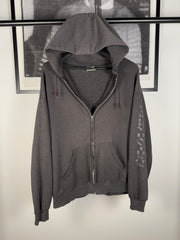 35+ YEAR OLD PERFECTLY FADED & OVERSIZED HARLEY DAVIDSON ULTRA-SOFT LOGO ZIPUP