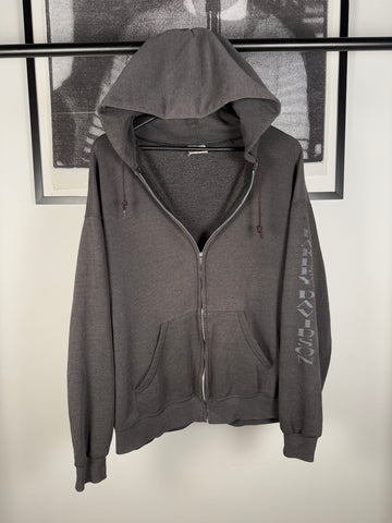 35+ YEAR OLD PERFECTLY FADED & OVERSIZED HARLEY DAVIDSON ULTRA-SOFT LOGO ZIPUP