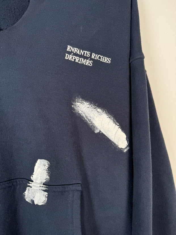 RARE FALL/WINTER 2019 "PEINTURE" HAND PAINTED LOGO HOODIE