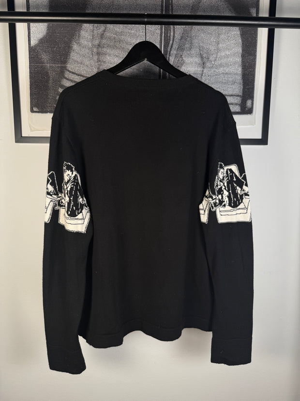 EXTREMELY RARE LORO PIANA SPRING/SUMMER 2021 “ARMCHAIR SCHOLAR” PERFECT-FIT CASHMERE KNIT SWEATER