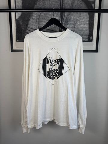 OG ERD-STYLE VINTAGE GRAIL: 90's "THE VIPER ROOM" WHITE LONG SLEEVE