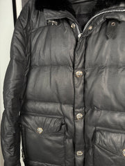 ULTIMATE GRAIL EARLY 2000's MINK COLLAR WAXED COTTON UTILITY JACKET