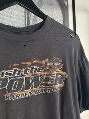 90'S THRASHED & FADED "UNLEASH THE POWER" HARLEY DAVIDSON SHIRT