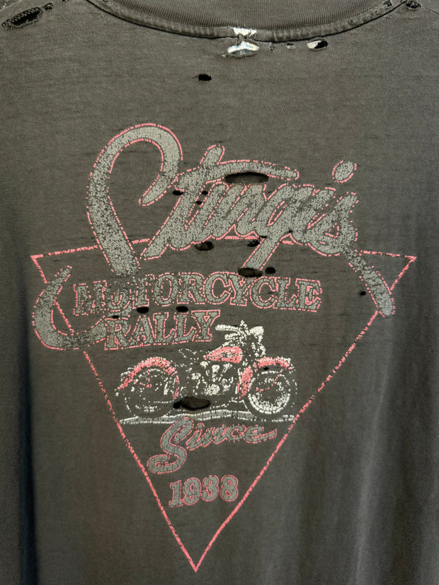 THRASHED "STURGIS SALOON MOTORCYCLE RALLY" SHIRT