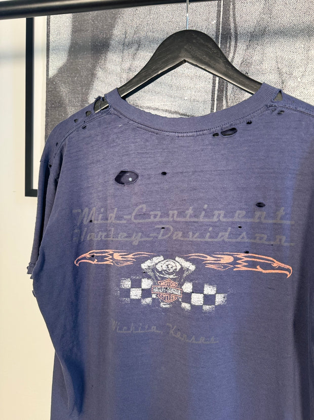 90'S BLOWN OUT HARLEY DAVIDSON WICHITA EAGLE SHIRT