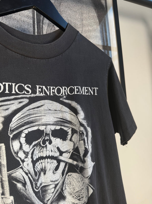 INSANE FADED 90s "NARCOTICS ENFORCEMENT: LIVING ON THE EDGE" SHIRT