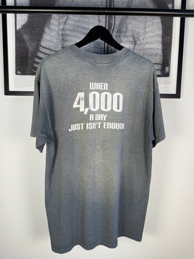 INSANE 90s PLAN B SKATEBOARDS RARE "WHEN 4,000 A DAY JUST ISN'T ENOUGH" SHIRT