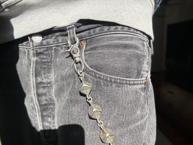ULTIMATE GRAIL SPECIAL ORDER 18 INCH .925 SILVER "DICE" WALLET CHAIN
