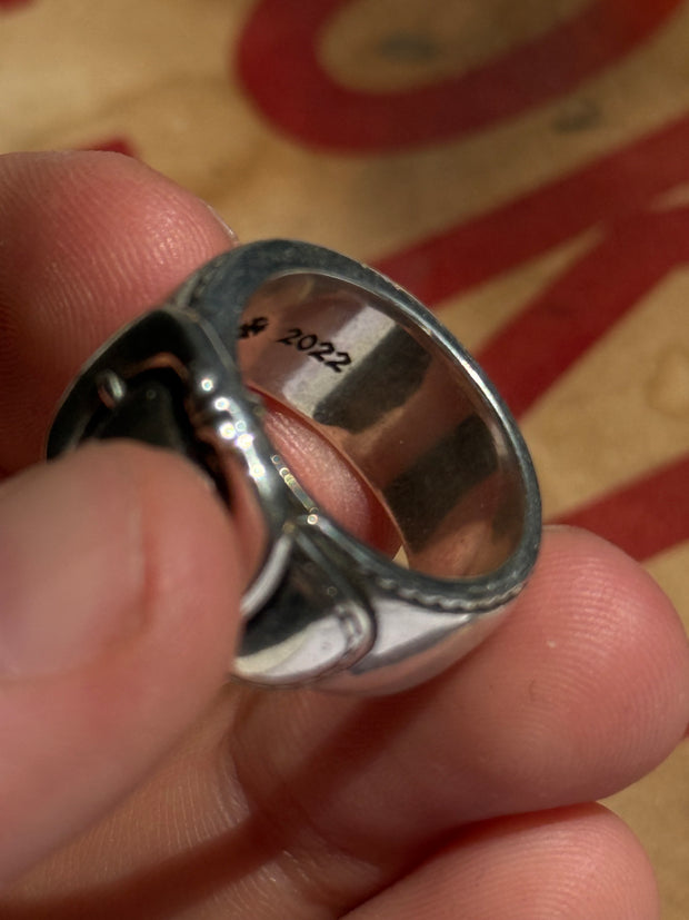 RARE 2025 SOLD OUT BRAND NEW w/ BOX & RECEIPT .925 SILVER GUNSLINGER RING IN SIZE 10