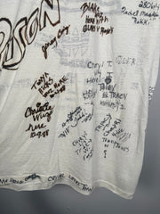 INSANE 80'S ANARCHY GROUPIE-OWNED 50+ SIGNATURE POISON ADIDAS DEF LEPPARD BAND TEE