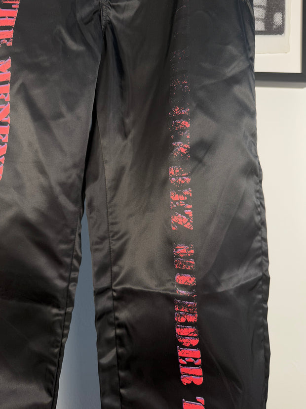 ICONIC FALL/WINTER 2019 "MENENDEZ MURDER TRIAL" ITALIAN NYLON SHOOTER PANTS