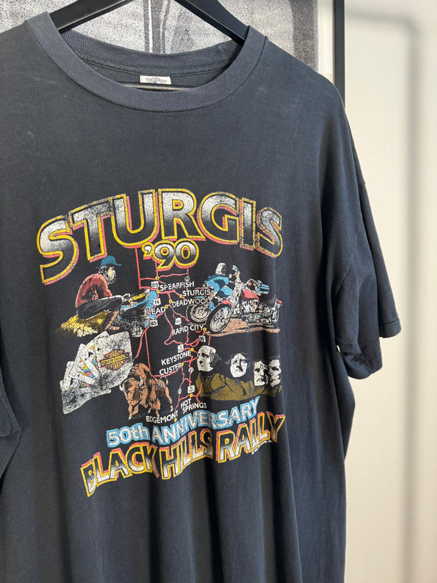 1990 HARLEY DAVIDSON STURGIS MOTORCYCLE BLACK HILLS RALLY IN ATHLETE SIZE